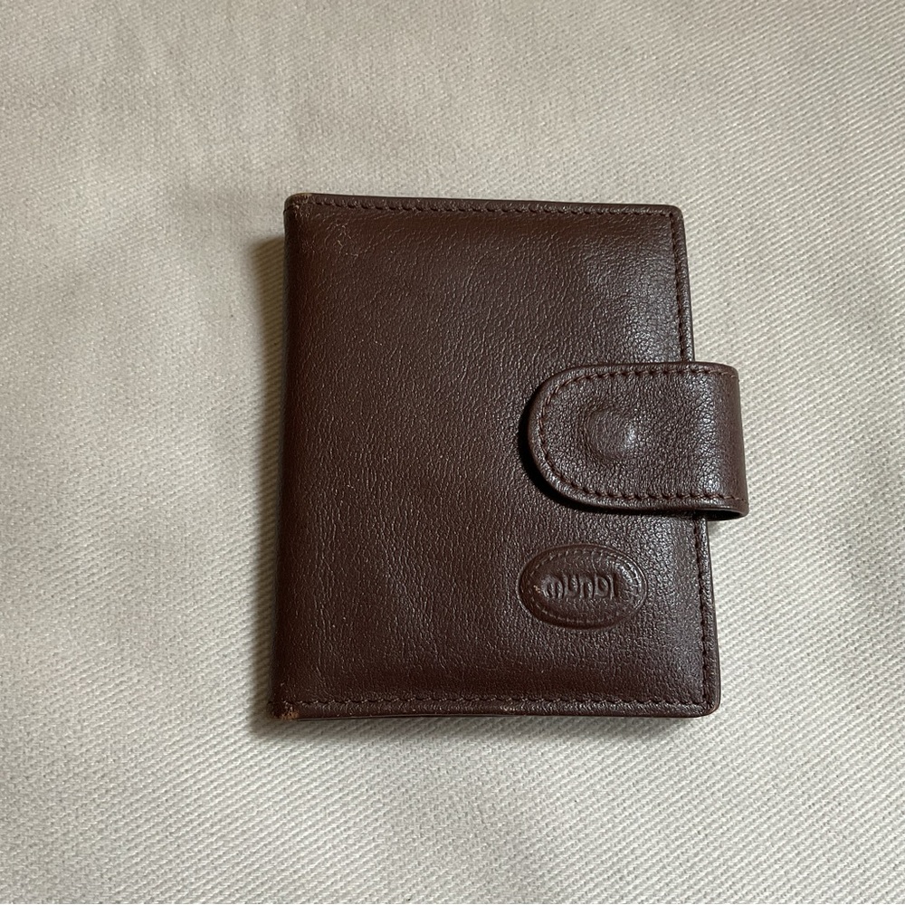 Vintage Mundi Brown Nappa Cowhide Wallet Credit Card Holder